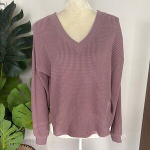 Madewell thermal vneck long sleeve top